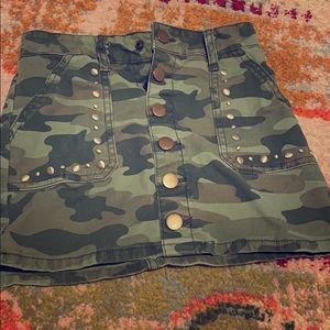 Camouflage skirt form Justice